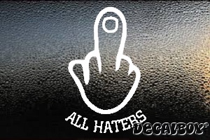 Middle Finger Car Decal