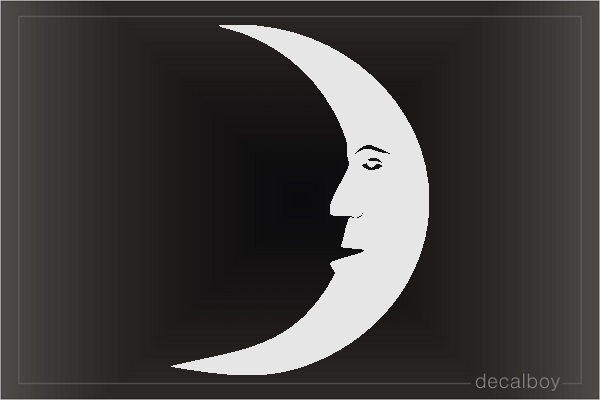 Moon Face Decal