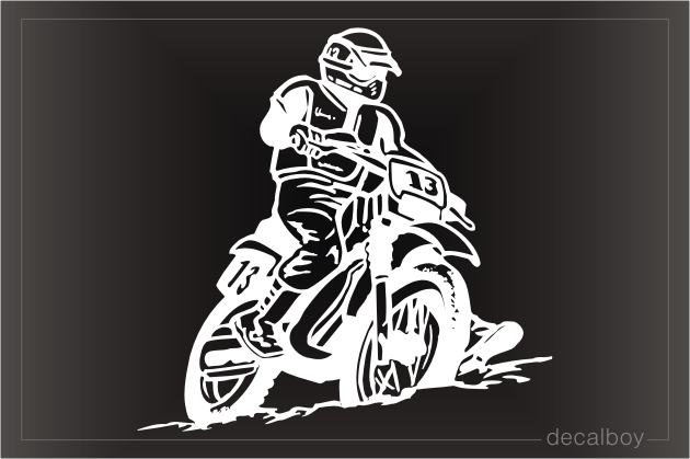 15x16 cm 30x33 cm Sticker moto cross decoration acrobatics silhouette, 