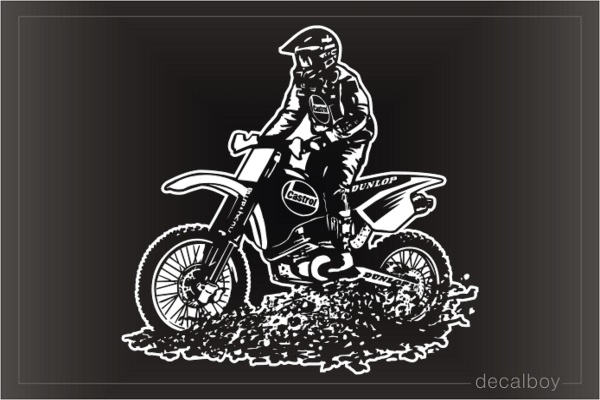 Motocross Mud Riding Decal