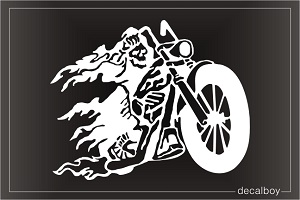 Motorcycle Flames Speeding Decal