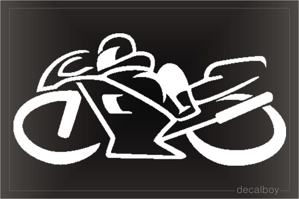 Motorcycle Track Racing Decal