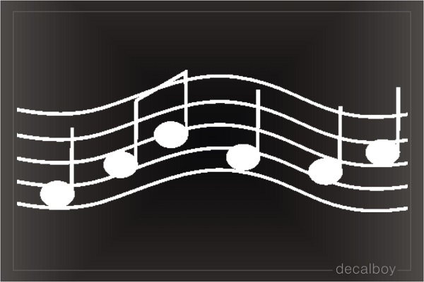 Music Notes Car Decal