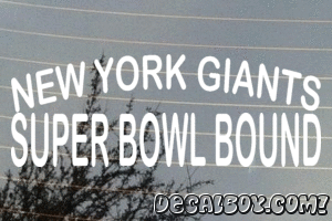 New York Giants Super Bowl Bound Vinyl Die-cut Decal