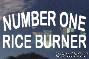 Number One Rice Burner Decal