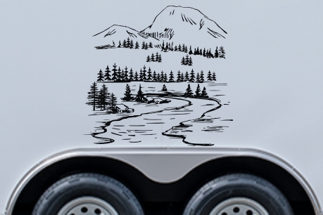 Nature Forest Mountain Trailer Decal