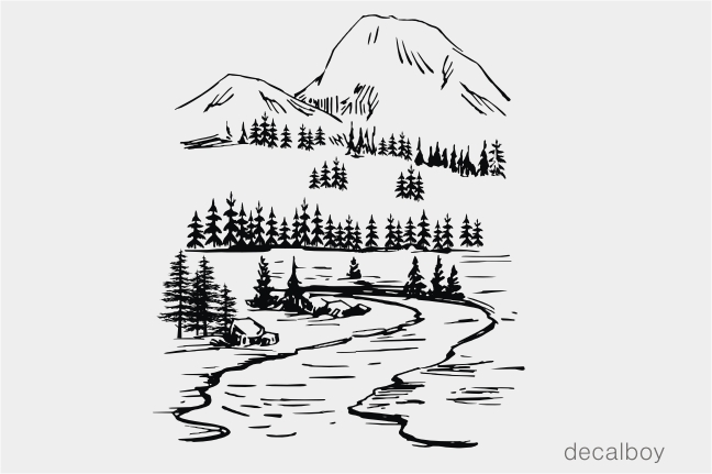 Nature Forest Mountain Decal
