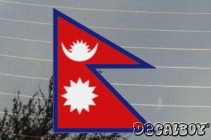 Nepal Flag Car Decal