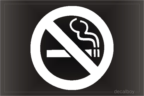 No Smoking Car Decal