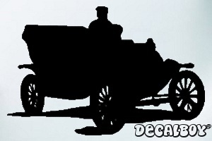 Old Car Silhouette Decal