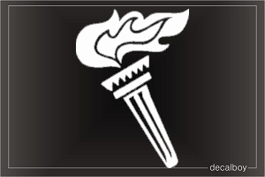 Olympic Flaming Torch Window Decal