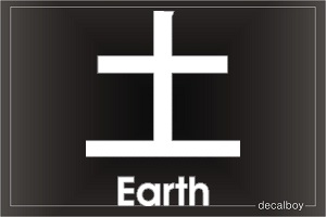 Earth Chinese Symbol Auto Window Decal