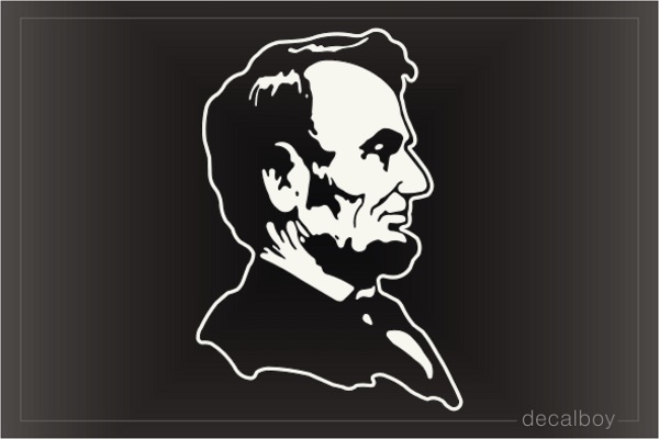 Abraham Lincoln Face Car Window Decal