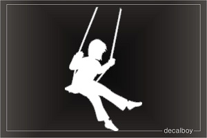 Child Swinging Car Window Decal