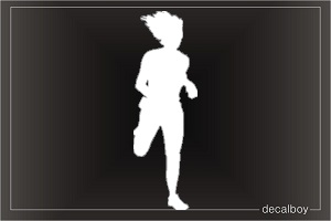 Jogging Car Window Decal