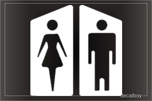 Restrooms Car Window Decal