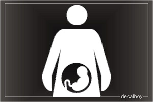 Pregnant 302 Car Window Decal