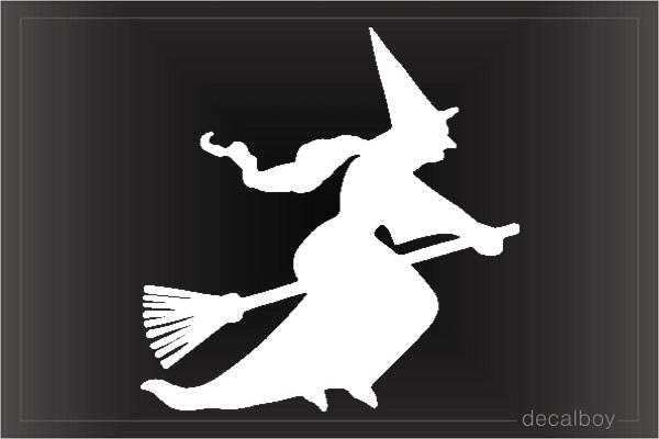 Wicked Witch Broom Car Window Decal
