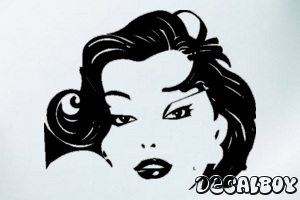 Woman Face Decal