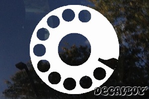 Phone Dial Car Decal