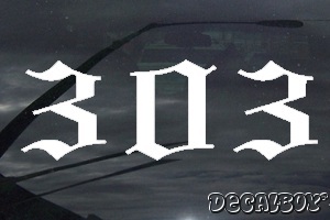 Area Code 303 Decal