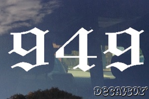 Area Code 949 Decal