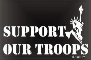 Support Our Troops 2 Auto Decal
