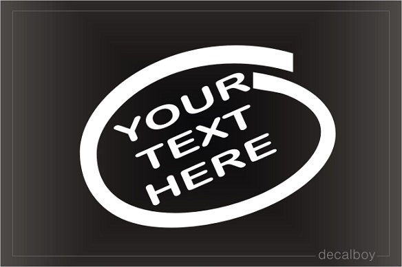 Your Text Inside Car Decal