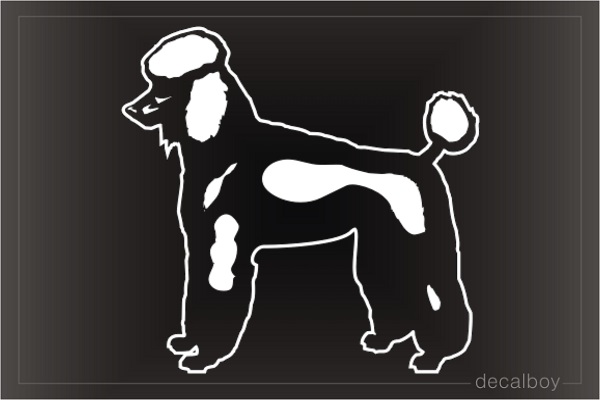 Poodle 2 Car Window Decal