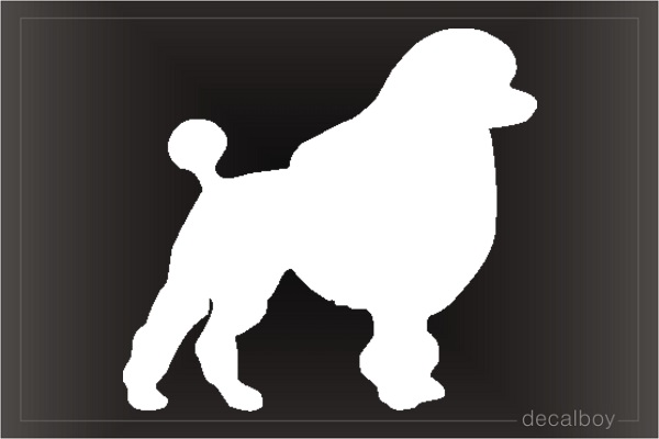 Poodle Fur Style Car Window Decal