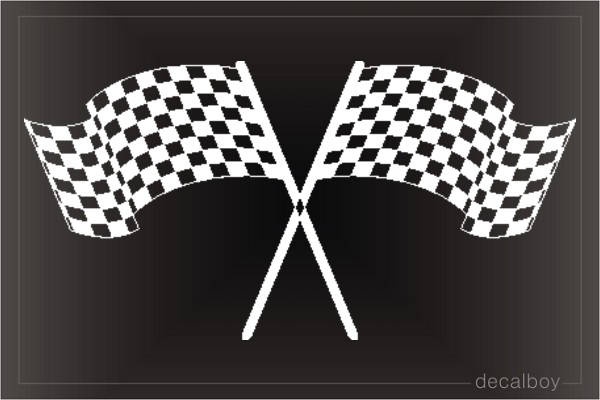 Checkered Flags 178 Window Decal
