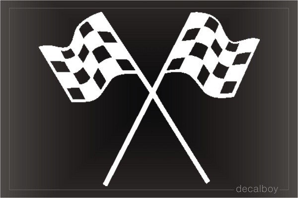 Racing Flags Window Decal