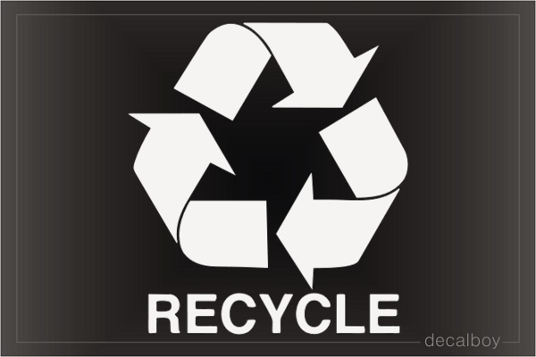 Recycle Symbol Decal