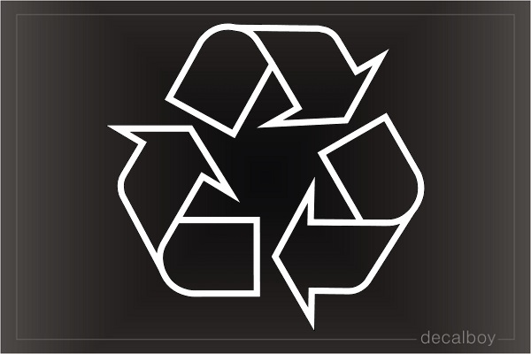 Recycling Symbol Decal