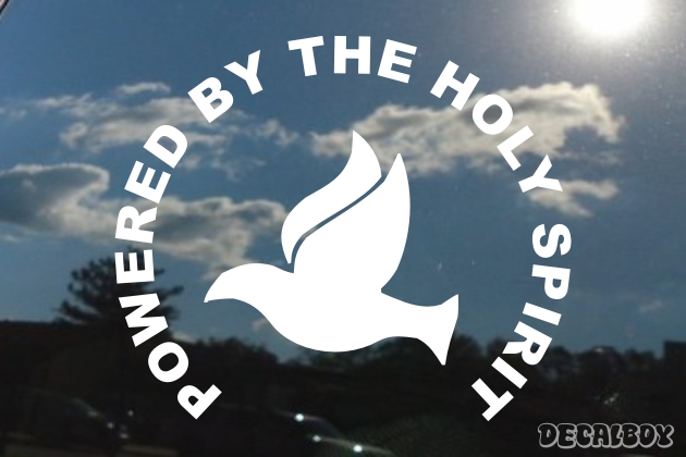 Powered By Holy Spirit Window Decal