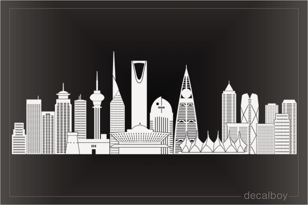 Riyadh Skyline Detailed Saudi Arabia Decal