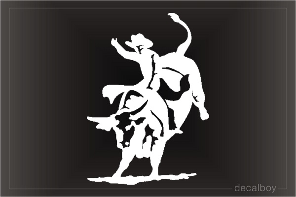 Rodeo Bull Riding Car Window Decal