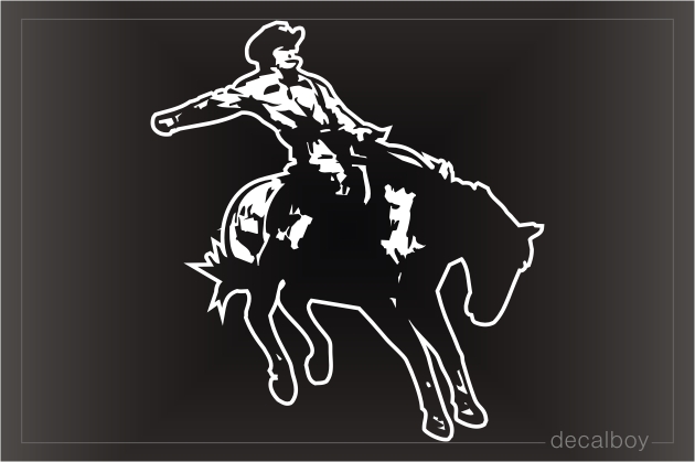 Rodeo Cowboy Horse Ride Car Window Decal
