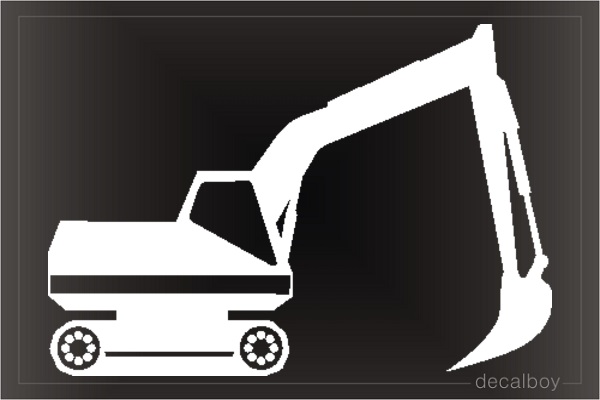 Excavator Car Decal