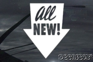 All New Sign Car Decal