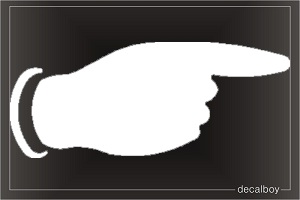 Hand Pointing Car Decal