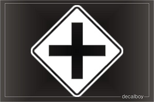 Cross-traffic Sign Decal