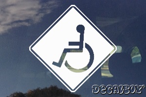 Handicap Sign Car Decal