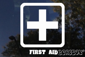 First Aid Sign Car Decal