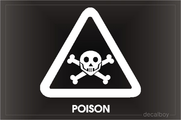 Poison Symbol Car Window Decal