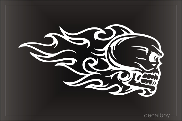 Skull Flames Clipart Decal