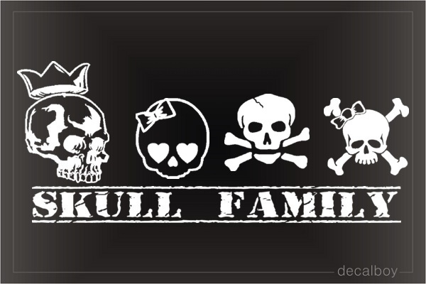 Skull Family Window Custom Decal