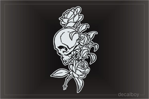Skull Roses Decal
