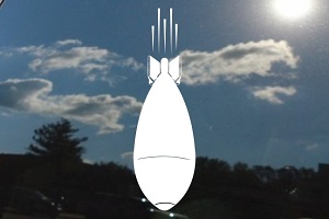 Spaceage Bomb Car Decal