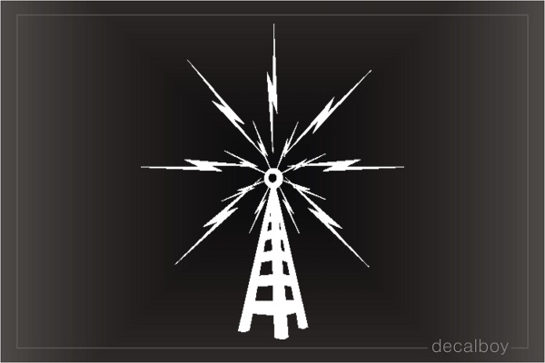 Broadcast Antenna Station Car Decal